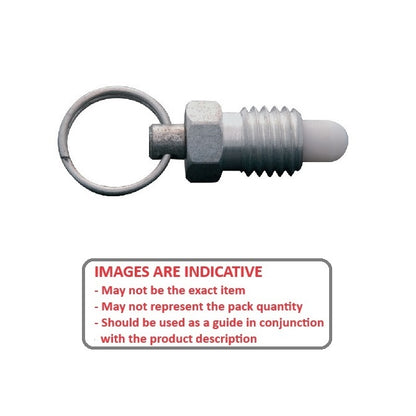 1110823 | PLST-159C-135-RAC-022 (Each) --- Spring Plungers - 5/8-11 UNC - 15.88mm - 13.5 mm - 5.6 N Pull Ring - Steel Body with Acetal Plunger