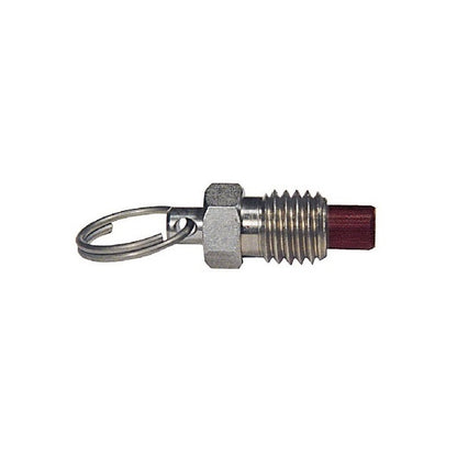 Spring Plungers - 1/2-13 UNC - 12.7mm - 10.3 mm - 4.5 N Ring Handle - Stainless Steel Body with Phenolic
