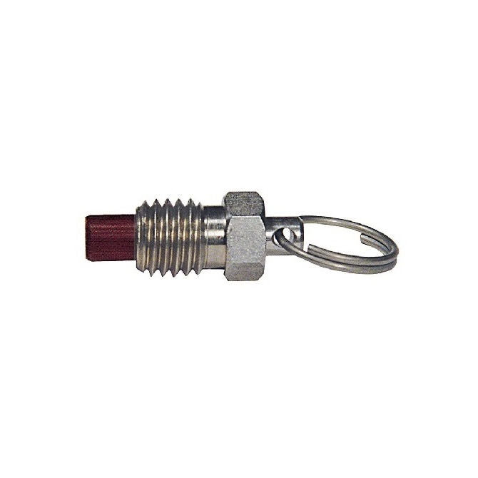 1084831 | PLST-095C-079-RPS-013 (Each) --- Spring Plungers - 3/8-16 UNC - 9.53mm - 7.9 mm - 3.3 N Ring Handle - Stainless Steel Body with Phenolic Plunger