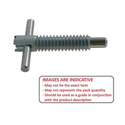 1086512 | PLST-095C-305-HTCL-018 (Each) --- Spring Plungers - 3/8-16 UNC - 9.53mm - 30.5 mm - 8.9 N Tee Handle - Steel Plunger