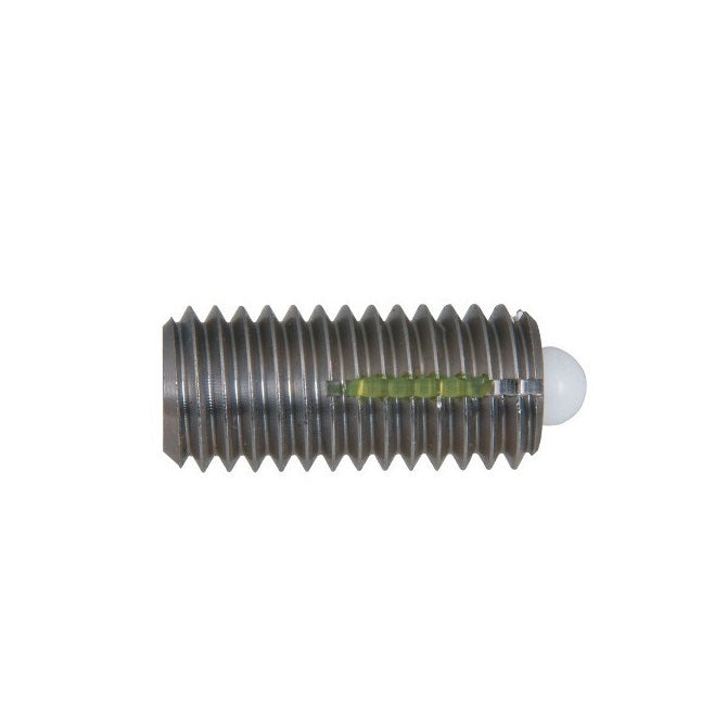 Spring Plungers - M5 - 5x0.8mm - 19 mm - 5.8 N No Handle - Steel Body with Acetal Nose