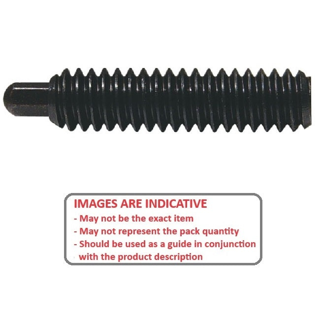 1086515 | PLST-095C-286-S3HX-020 (PK-30) --- Spring Plungers - 3/8-16 UNC - 9.53mm - 28.6 mm - 6.7 N No Handle - Stainless Steel Plunger
