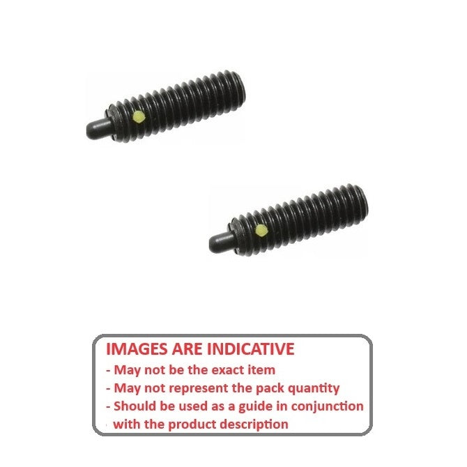 1061550 | PLST-050M-180-C-LK-020 (Each) --- Spring Plungers - M5 - 5x0.8mm - 18 mm - 6 N No Handle - Steel Plunger