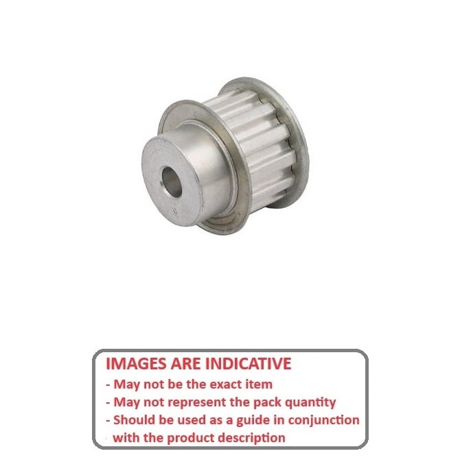 1113370 | P-100T-016-250FF-AL-N-080 --- Metric Timing Pulleys - 16 tooth - 26x8 mm - Aluminium