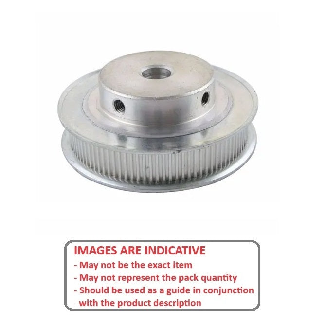 1137306 | P-XL-026-064FF-AL-G-079 (Each) --- Inch Timing Pulleys - 26 tooth - 6.4x7.938 mm 5.080mm Pitch XL - Aluminium Pulley