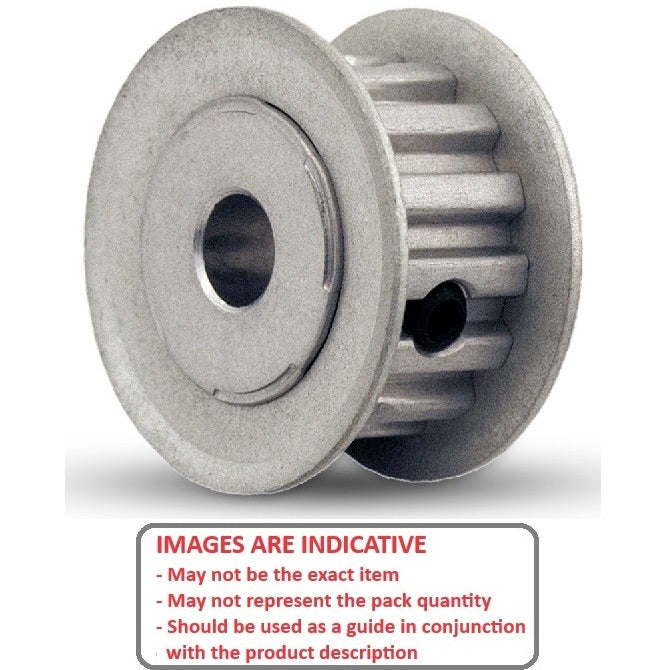 1123441 | P-050H-020-090FF-ALN-G-120K (Each) --- Metric Timing Pulleys - 20 tooth - 9x12 mm 3mm Pitch - Aluminium Pulley
