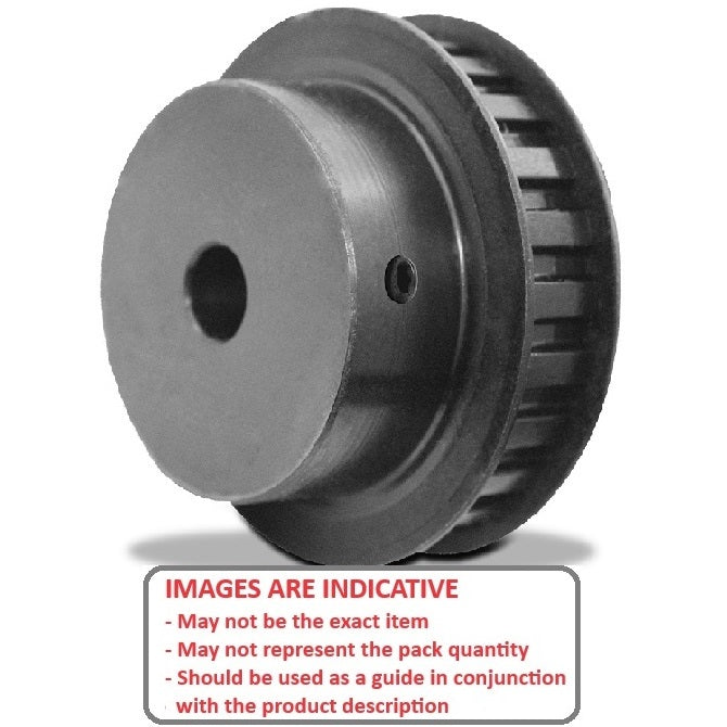 1127025 | P-L9-021-127FF-AL-G-127 (Each) --- Inch Timing Pulleys - 21 tooth - 12.7x12.7 mm 9.525mm Pitch L - Aluminium Pulley
