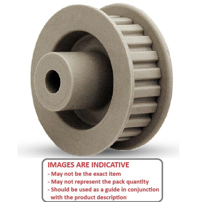 1117881 | P-40D-018-064FF-PA-N-048 (Each) --- Inch Timing Pulleys - 18 tooth - 6.4x4.763 mm 2.073mm Pitch 40DP - Acetal Pulley