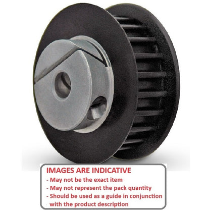 1093972 | P-050H-011-090FF-PP-E-040 (5 Pcs) --- Metric Timing Pulleys - 11 tooth - 9x4 mm - Plastic