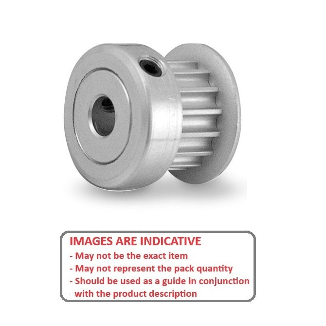 1125195 | P-020G-021-090FH-AL-G-064 --- Metric Timing Pulleys - 21 tooth - 9x6.35 mm - Aluminium