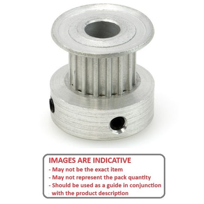 1107846 | P-MXL-015-064FH-AL-G-040 (Each) --- Inch Timing Pulleys - 15 tooth - 6.4x4 mm 2.032mm Pitch MXL - Aluminium Pulley