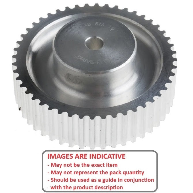 1161424 | P-100T-048-500P-AL-N-160 (Each) --- Metric Timing Pulleys - 48 tooth - 50x16 mm 10mm Pitch - Aluminium Pulley