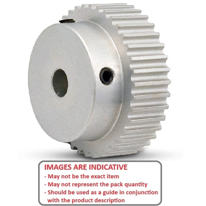 1123307 | P-40D-020-079P-AL-G-064 (Each) --- Inch Timing Pulleys - 20 tooth - 7.9x6.35 mm 2.073mm Pitch 40DP - Aluminium Pulley