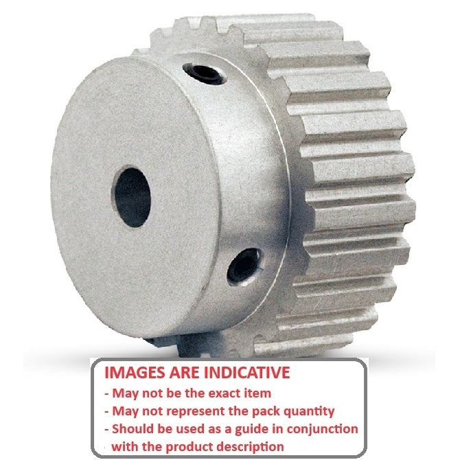 1116387 | P-050H-017-090P-AL-G-064 (Each) --- Metric Timing Pulleys - 17 tooth - 9x6.35 mm 5mm Pitch - Aluminium Pulley