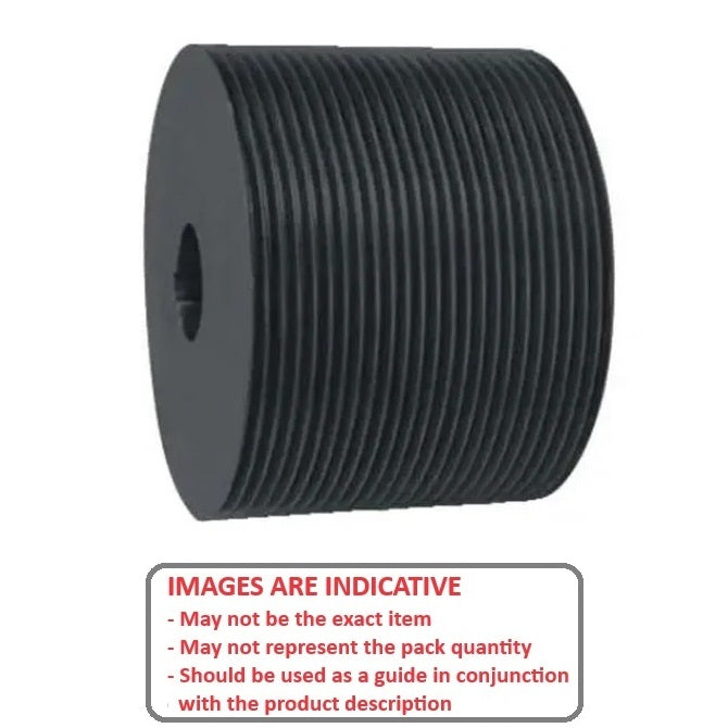 1182362 | PPV-J-080-QSH (Each) --- Poly V Pulleys - 80.01 mm - 16 - 80.77 J Section - Steel - Black Oxide Pulley