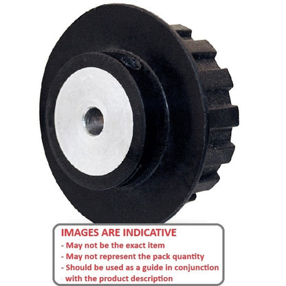 1127711 | P-MXL-022-064SF-PP-N-048 (Each) --- Inch Timing Pulleys - 22 tooth - 6.4x4.763 mm 2.032mm Pitch MXL - Plastic Pulley