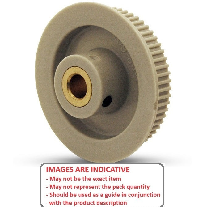 1156249 | P-MXL-042-064SF-PP-GI-048 (Each) --- Inch Timing Pulleys - 42 tooth - 6.4x4.763 mm 2.032mm Pitch MXL - Plastic Pulley