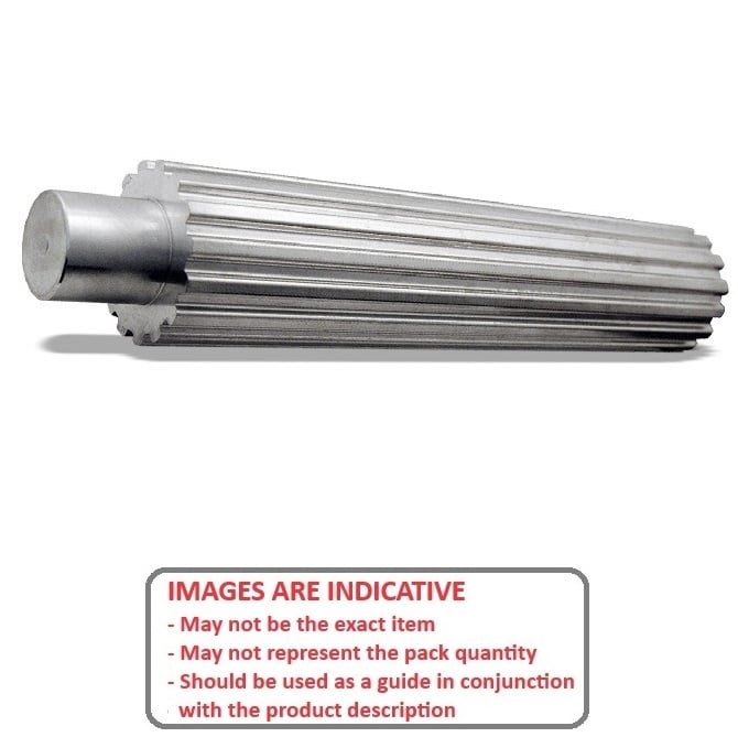 1094833 | P-050T-010-125A --- Metric Timing Stock Pulleys - 10 tooth - 125x15.05 mm - Aluminium