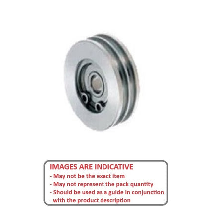 1038832 | PUI004-0320-060-AZS440 (Each) --- U Groove Idler Pulleys - 2x32x6 mm Double Row - Aluminium - Electroless Nickel Plated