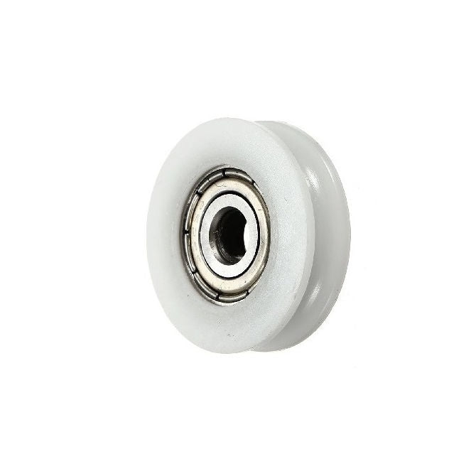 1040389 | PUI024-0381-064-N-BB (Each) --- U Groove Idler Pulleys - 2.39x38.1x6.35 mm Single Row - Nylon Polyamide 6/6 Pulley