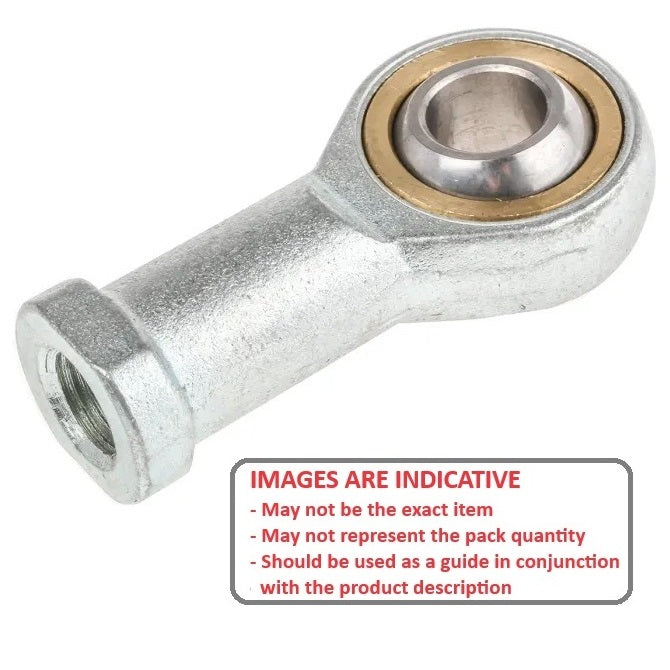 1099291 | REF-120-L-CB (PK-10) --- Female Rod Ends - 12x65 mm - M12x1.75 Left - Bronze Lined Steel Rod End