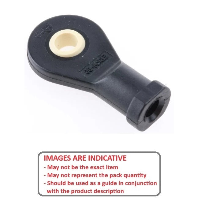 1082103 | REF-080-R-PP-N (PK-10) --- Female Rod Ends - 8x48 mm - M8x1.25 Right Plastic