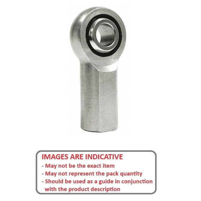 1072908 | REF-064-R-SN (Each) --- Female Rod Ends - 6.35x42.85 mm - 1/4-28 UNF Right - Stainless Steel with Nylon Rod End