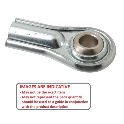 1087024 | REF-095-L-CC (PK-50) --- Female Rod Ends - 9.525x55.55 mm - 3/8-24 UNF Left - Steel Stamped Rod End