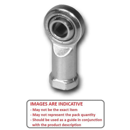 1059052 | REF-048-L-CT (Each) --- Female Rod Ends - 4.826x34.93 mm - 10-32 UNF Left - Steel with PTFE Lined Raceway Rod End