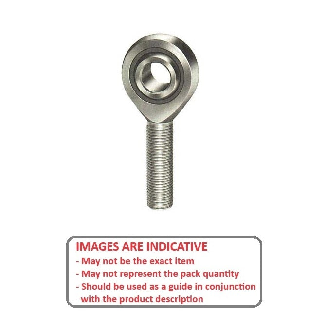 1095437 | REM-111-R-CN (PK-100) --- Male Rod Ends - 11.113x68.25 mm - 7/16-20 UNF Right - Steel with Nylon Raceway Rod End