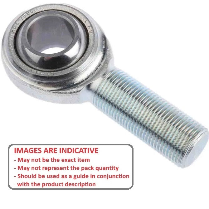 1077490 | REM-079-L-CT (Each) --- Male Rod Ends - 7.938x58.72 mm - 5/16-24 UNF Left - Steel with PTFE Lined Raceway Rod End