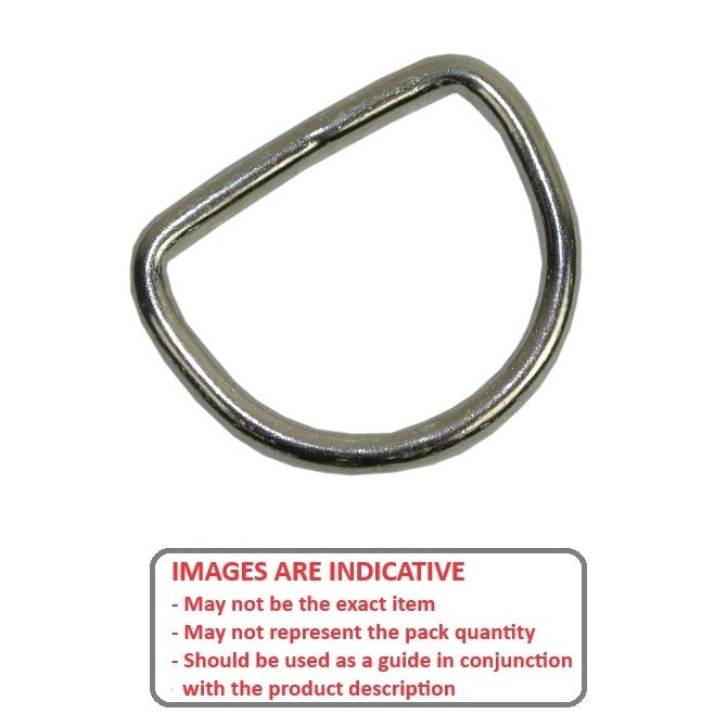 1135304 | BA-760RS (Each) --- D Rings - 25.4x5.283 mm - - - Nickel Plated Steel Ring