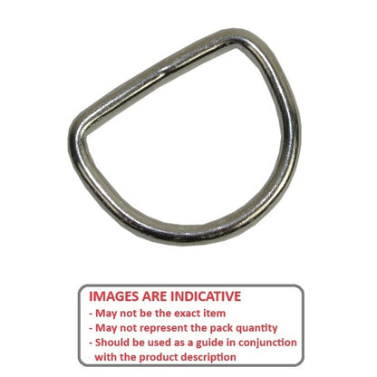 1152196 | BA-775RS (Each) --- D Rings - 38.1x6.502 mm - - - Nickel Plated Steel Ring
