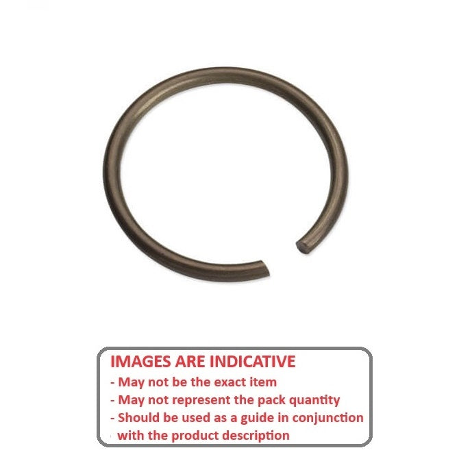 1124225 | WRE-0180-RD (Pack of 250)  --- External Retaining Rings - 18x1.6x16.4 mm Round Wire - Carbon Spring Steel Circlip