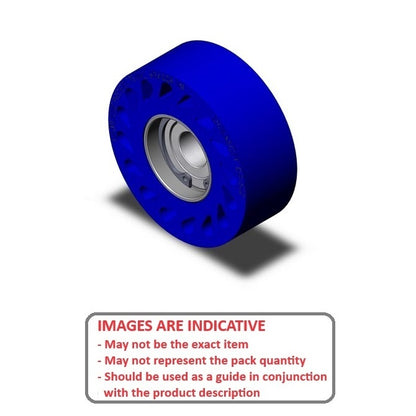 1172360 | DR-9502-60UR-BPC (Each) --- Durasoft Shaft Mount Rollers - 63.5x23.34 - Hubless Urethane With Ball Bearing - Polyurethane Roller
