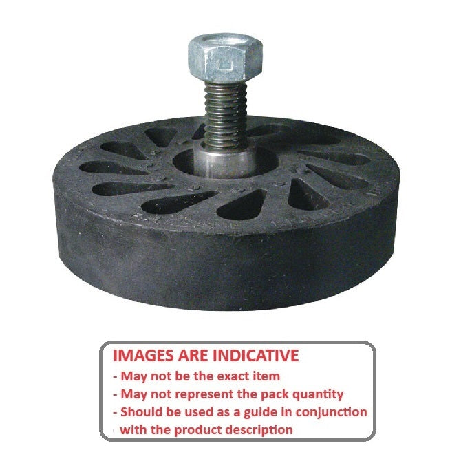 1191119 | RR-412RS (Each) --- Durasoft Stud Mount Rollers - 101.6 mm 1/2-13 UNC - 12.7mm - 35.814 mm - Neoprene Rubber Roller