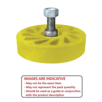 1172409 | RR-443RS (Each) --- Durasoft Stud Mount Rollers - 63.5 mm 1/2-13 UNC - 12.7mm - 35.814 mm - Urethane Roller