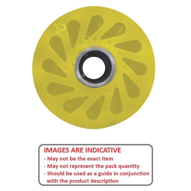 1191048 | RR-472RS (Each) --- Durasoft Shaft Mount Rollers - 101.6x23.37x12.7 mm - Polyurethane Roller