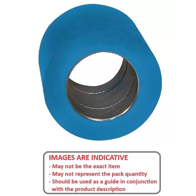 1191116 | RR-1189RS (Each) --- Solid Shaft Mount Rollers - 101.6x49.28 - 31.80 - 31.90 Bonded Insert - Urethane Roller