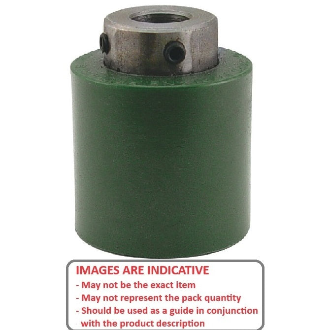 1164485 | RR-196RS (Each) --- Solid Shaft Mount Rollers - 50.8x49.28 - 15.90 - 16.03 Coloured Urethane - Urethane Roller