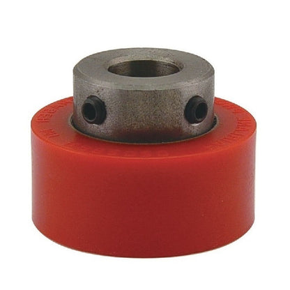 1152327 | RR-191RS (Each) --- Solid Shaft Mount Rollers - 38.1x31.75 - 12.73 - 12.83 Coloured Urethane - Urethane Roller