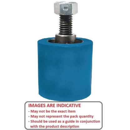 1190173 | RR-336RS (Each) --- Solid Stud Mount Rollers - 101.6x23.37 mm - 1/2-13 UNC - 12.7mm - Coloured Urethane - Urethane Roller