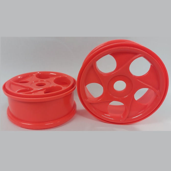 1232426 | RM-8O-080-O-5H (Per Card) --- RC Car Rims Hobby - Rim Colour Fluro Orange 5 Spiral Spoke Eighth Scale - Aluminium Rim