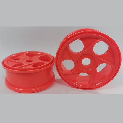1232426 | RM-8O-080-O-5H (Per Card) --- RC Car Rims Hobby - Rim Colour Fluro Orange 5 Spiral Spoke Eighth Scale - Aluminium Rim