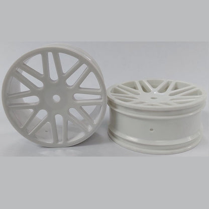 1233001 | RM-XO-060N-W-16 (Per Card) --- RC Car Rims Hobby - Rim Colour White 16 Spoke Tenth Scale - Aluminium Rim