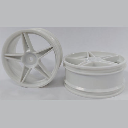 1232436 | RM-XO-060N-W-5 (Per Card) --- RC Car Rims Hobby - Rim Colour White 5 Spoke Tenth Scale - Aluminium Rim