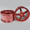 RC Car Rims Hobby - Rim Colour Metallic Red 5 Spoke