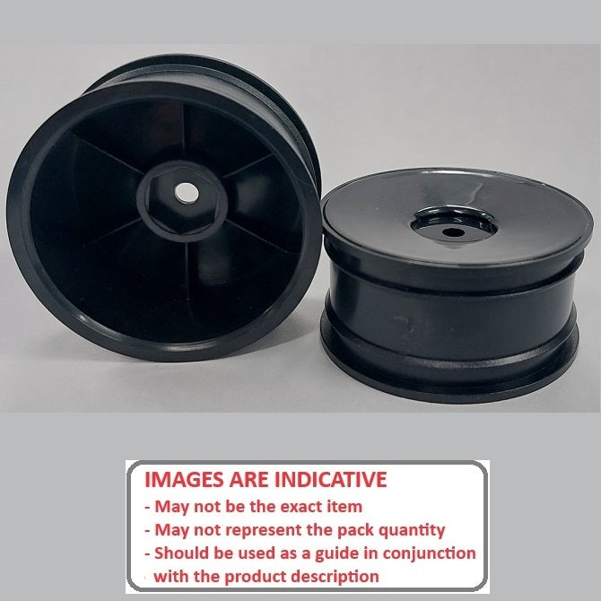 1229606 | RM-XR-052-BK-SOL (Per Card) --- RC Car Rims Hobby - Rim Colour Black Solid Tenth Scale - Plastic Rim