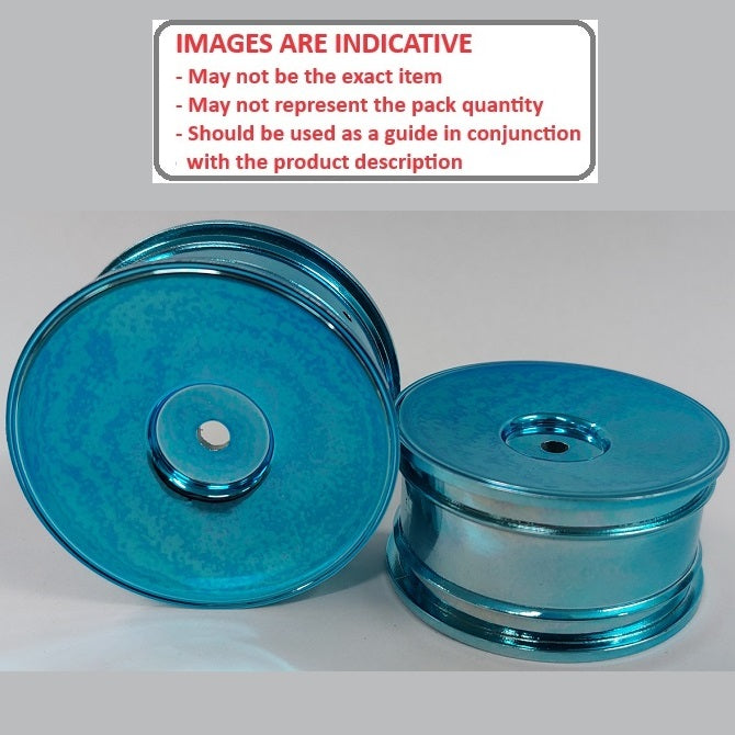 1231208 | RM-XR-052-BU-SOL (Per Card) --- RC Car Rims Hobby - Rim Colour Metallic Blue Solid Tenth Scale - Plastic Rim