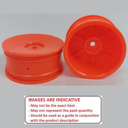 1229848 | RM-XR-052-O-SOL (Per Card) --- RC Car Rims Hobby - Rim Colour Fluro Orange Solid Tenth Scale - Plastic Rim